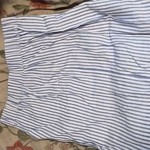 Navy and white stripe skirt